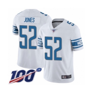 Men's Detroit Lions #52 Christian Jones White Vapor Untouchable Limited Player 100th Season Football Jersey