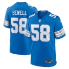 Men's Detroit Lions #58 Penei Sewell Blue 2024 F.U.S.E. Vapor Limited Stitched Jersey