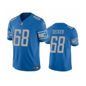 Men's Detroit Lions #68 Taylor Decker Blue 2023 F.U.S.E. Vapor Untouchable Limited Stitched Jersey