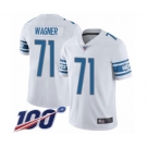 Men's Detroit Lions #71 Ricky Wagner White Vapor Untouchable Limited Player 100th Season Football Jersey