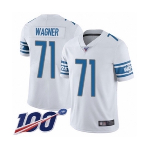 Men's Detroit Lions #71 Ricky Wagner White Vapor Untouchable Limited Player 100th Season Football Jersey