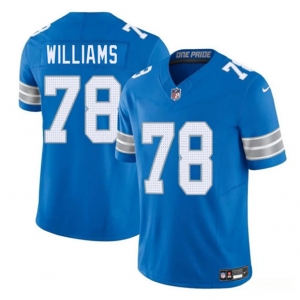 Men's Detroit Lions #78 Tyleik Williams Blue 2025 Draft F.U.S.E. Vapor Limited Football Stitched Jersey