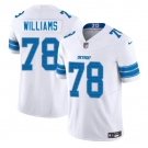 Men's Detroit Lions #78 Tyleik Williams White 2025 Draft F.U.S.E. Vapor Limited Football Stitched Jersey