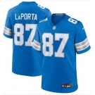 Men's Detroit Lions #87 Sam Laporta Blue 2024 F.U.S.E. Vapor Limited Stitched Jersey