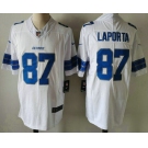 Men's Detroit Lions #87 Sam Laporta Limited White 2024 Vapor Stitched Jersey