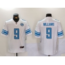 Men's Detroit Lions #9 Jameson Williams White With Patch Vapor Untouchable Limited Stitched Jersey