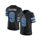 Men's Detroit Lions #9 Matthew Stafford Nike Black Color Rush Limited Jersey