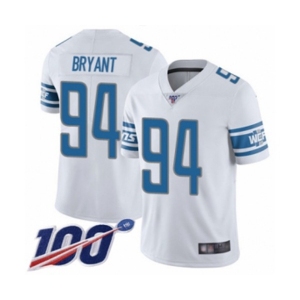 Men's Detroit Lions #94 Austin Bryant White Vapor Untouchable Limited Player 100th Season Football Jersey