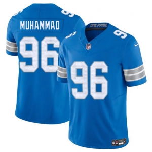Men's Detroit Lions #96 Al-Quadin Muhammad Blue 2025 F.U.S.E. Vapor Limited Football Stitched Jersey
