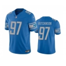 Men's Detroit Lions #97 Aidan Hutchinson Blue 2023 F.U.S.E. Vapor Untouchable Limited Stitched Jersey