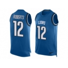 Men's Nike Detroit Lions #12 Andre Roberts Limited Light Blue Player Name & Number Tank Top NFL Jersey