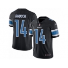 Men's Nike Detroit Lions #14 Jake Rudock Limited Black Rush NFL Jersey