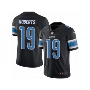 Men's Nike Detroit Lions #19 Andre Roberts Limited Black Rush NFL Jersey