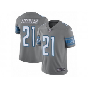 Men's Nike Detroit Lions #21 Ameer Abdullah Limited Steel Rush NFL Jersey