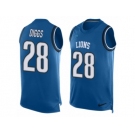 Men's Nike Detroit Lions #28 Quandre Diggs Limited Light Blue Player Name & Number Tank Top NFL Jersey