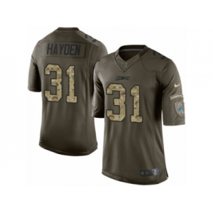 Men's Nike Detroit Lions #31 D.J. Hayden Limited Green Salute to Service NFL Jersey