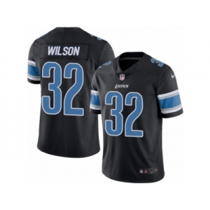 Men's Nike Detroit Lions #32 Tavon Wilson Limited Black Rush NFL Jersey