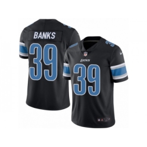 Men's Nike Detroit Lions #39 Johnthan Banks Limited Black Rush NFL Jersey