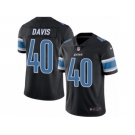 Men's Nike Detroit Lions #40 Jarrad Davis Limited Black Rush NFL Jersey