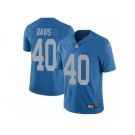 Men's Nike Detroit Lions #40 Jarrad Davis Limited Blue Alternate NFL Jersey