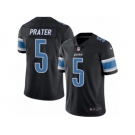 Men's Nike Detroit Lions #5 Matt Prater Limited Black Rush NFL Jersey