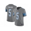 Men's Nike Detroit Lions #5 Matt Prater Limited Steel Rush NFL Jersey