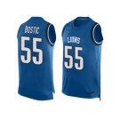 Men's Nike Detroit Lions #55 Jon Bostic Limited Light Blue Player Name & Number Tank Top NFL Jersey