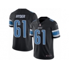 Men's Nike Detroit Lions #61 Kerry Hyder Limited Black Rush NFL Jersey