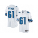 Men's Nike Detroit Lions #61 Kerry Hyder Limited White NFL Jersey