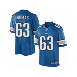Men's Nike Detroit Lions #63 Brandon Thomas Limited Light Blue Team Color NFL Jersey