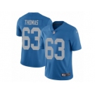 Men's Nike Detroit Lions #63 Brandon Thomas Vapor Untouchable Limited Blue Alternate NFL Jersey