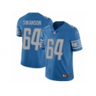 Men's Nike Detroit Lions #64 Travis Swanson Vapor Untouchable Limited Light Blue Team Color NFL Jersey