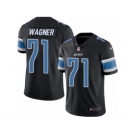 Men's Nike Detroit Lions #71 Ricky Wagner Limited Black Rush NFL Jersey