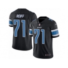 Men's Nike Detroit Lions #71 Riley Reiff Limited Black Rush NFL Jersey