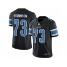 Men's Nike Detroit Lions #73 Greg Robinson Limited Black Rush NFL Jersey