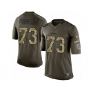 Men's Nike Detroit Lions #73 Greg Robinson Limited Green Salute to Service NFL Jersey