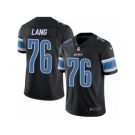 Men's Nike Detroit Lions #76 T.J. Lang Limited Black Rush NFL Jersey