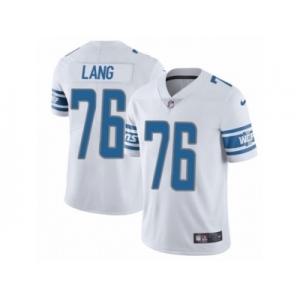 Men's Nike Detroit Lions #76 T.J. Lang Limited White NFL Jersey