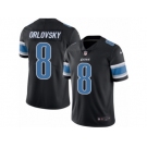 Men's Nike Detroit Lions #8 Dan Orlovsky Limited Black Rush NFL Jersey