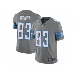 Men's Nike Detroit Lions #83 Tim Wright Limited Steel Rush NFL Jersey