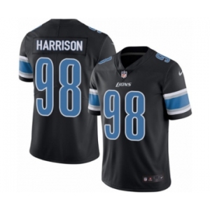 Men's Nike Detroit Lions #98 Damon Harrison Limited Black Rush Vapor Untouchable NFL Jersey