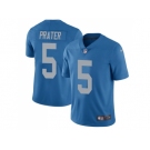 Nike Detroit Lions #5 Matt Prater Blue Throwback Men's Stitched NFL Limited Jersey