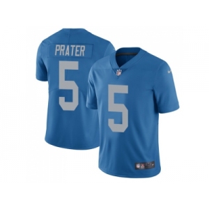 Nike Detroit Lions #5 Matt Prater Blue Throwback Men's Stitched NFL Limited Jersey