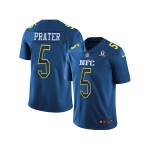 Nike Detroit Lions #5 Matt Prater Navy Men's Stitched NFL Limited NFC 2017 Pro Bowl Jersey