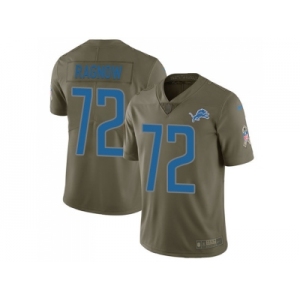 Nike Detroit Lions #72 Frank Ragnow Men 2017 Salute to Service Olive Limited NFL Jersey