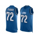 Nike Detroit Lions #72 Frank Ragnow Men Player Name & Number Tank Top Blue Limited NFL Jersey