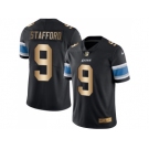 Nike Detroit Lions #9 Matthew Stafford Black Men's Stitched NFL Limited Gold Rush Jersey