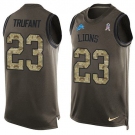 Nike Lions #23 Desmond Trufant Green Men's Stitched NFL Limited Salute To Service Tank Top Jersey