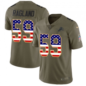 Nike Lions #59 Reggie Ragland Olive USA Flag Men's Stitched NFL Limited 2017 Salute To Service Jersey