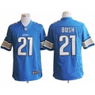 nike nfl jerseys detroit lions #21 bush blue[nike limited]